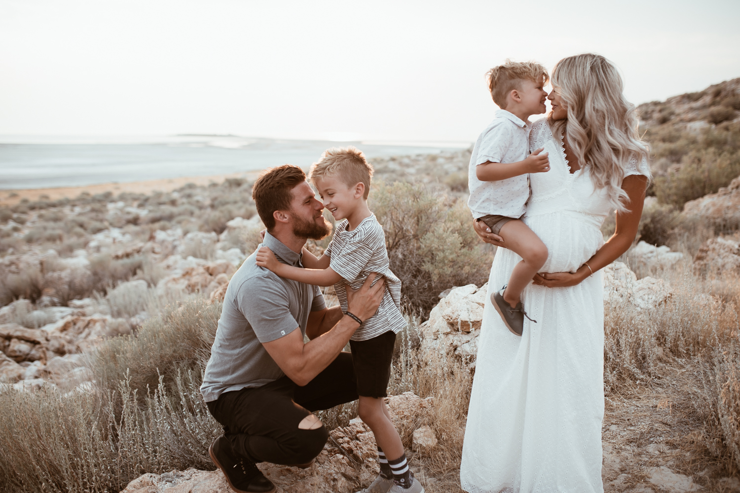 White dress outlet family photo